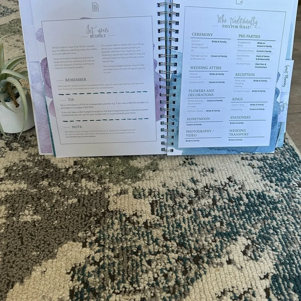 Wedding Planner Notebook - Blue, New, The Complete Wedding Planner